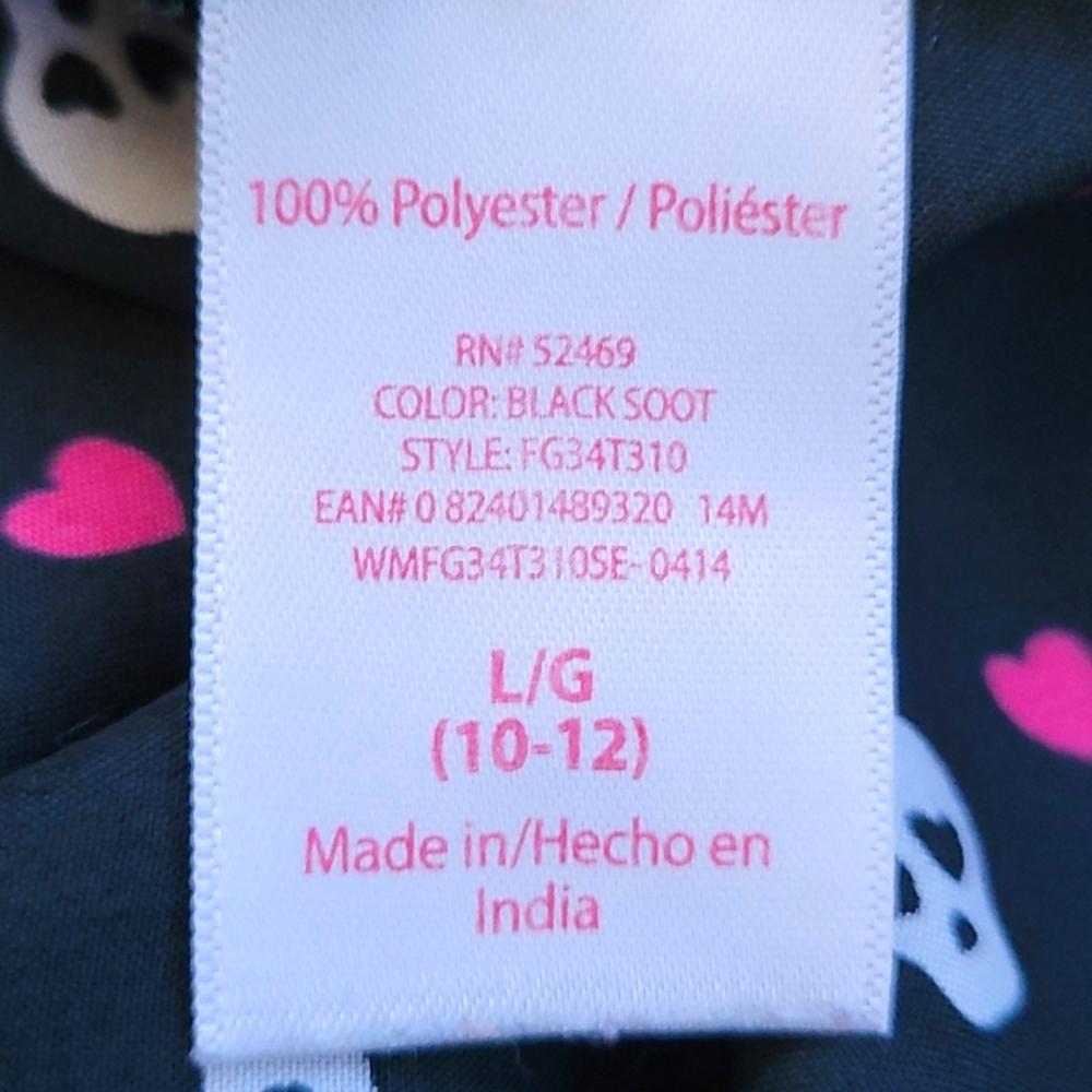 NWOT Skulls & Hearts Collard button up Top girls Size L(10-12) - Picture 5 of 6